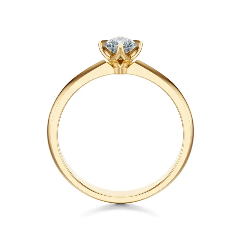 Pierścionek zaręczynowy złoty z diamentem